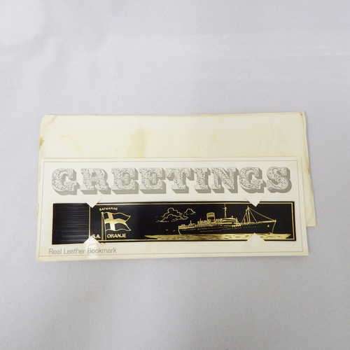 SA Oranje ship real leather book marker