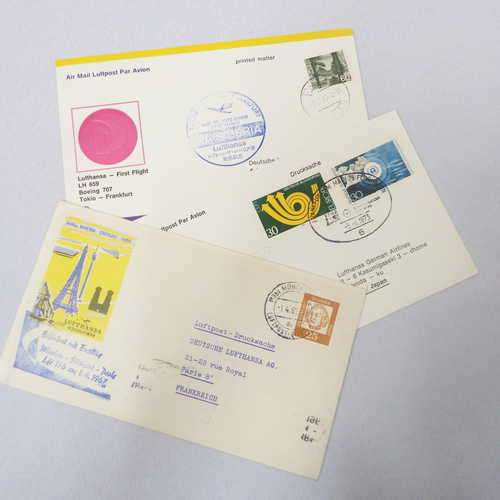 3 German first day / flight covers