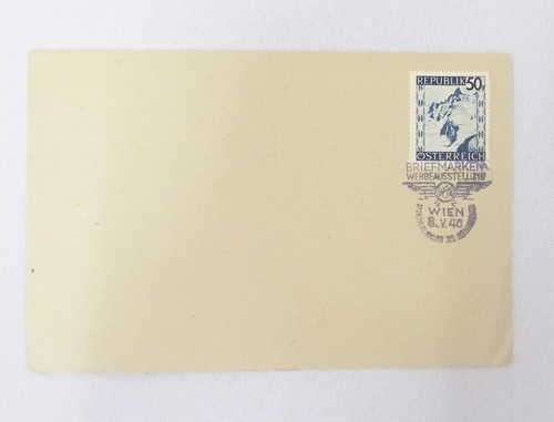 Postal History - Cover Briefmarken Wien Werbeausstellan (8-V-46) ink stamp