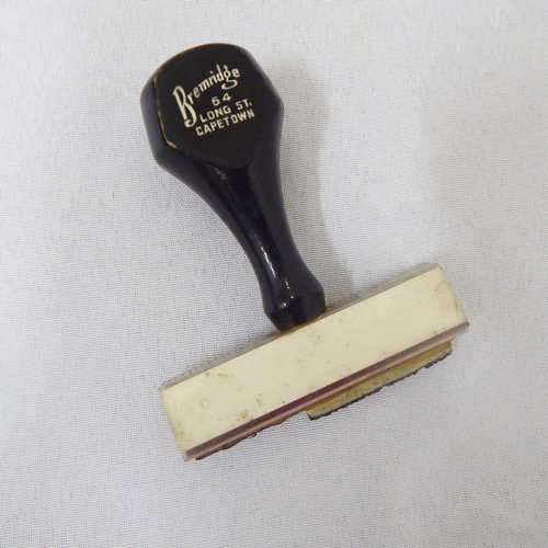 Fotokino Pty Ltd Rubber stamp from Bremridge, Long Street, Cape Town