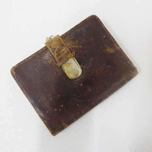 Antique leather purse