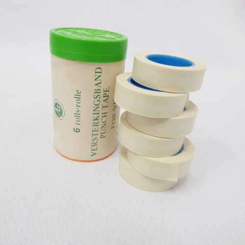 6 Rolls of vintage punch tape for reinforcing punches - A.Z. Office supplies