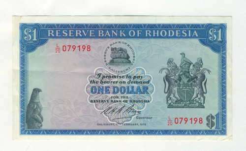 1970 Rhodesia 1 Dollar banknote - EF