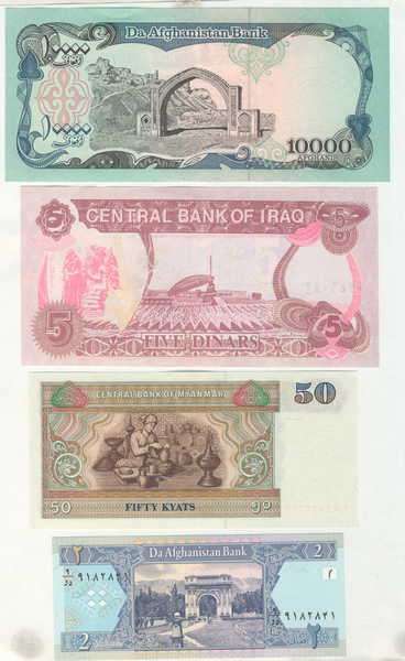 Lot of 10 Asia banknotes - most uncirculated