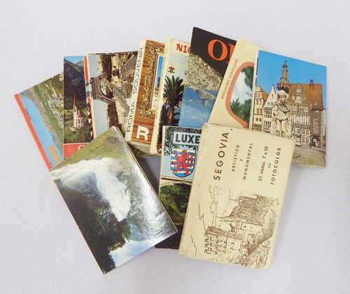 Lot of 11 vintage souvenir photo card booklets