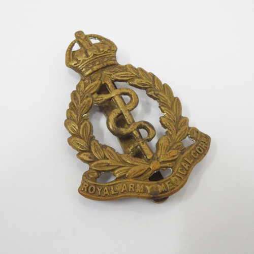 Great Britain Royal Army medical corps cap badge with slide