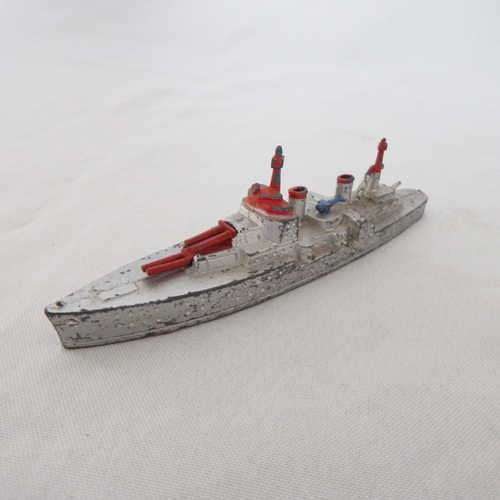 Vintage Tootsie toy die-cast battleship - Made in USA