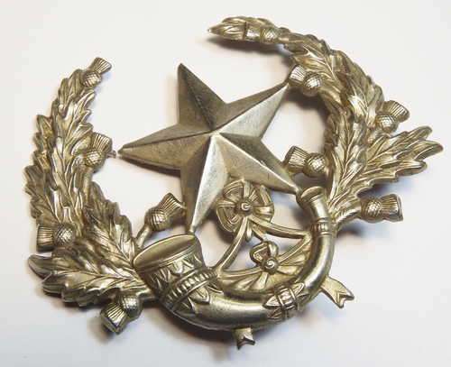 The Cameronians (Scottish Rifles) cap badge - Lugs repaired - One lug missing