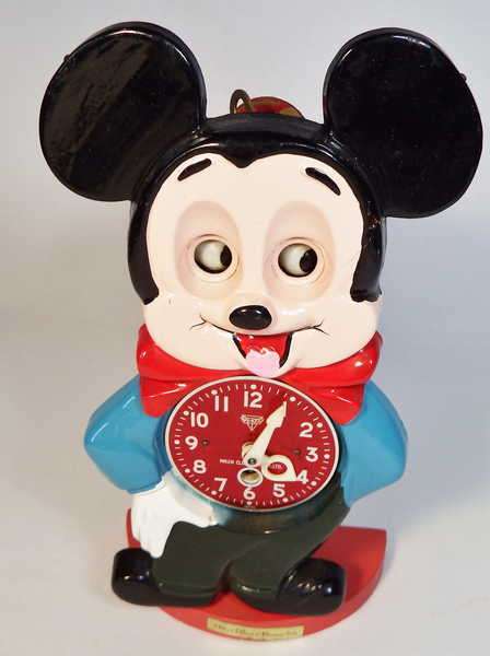 Vintage Mi-Ken Mickey Mouse Novelty desk clock - Crack in face
