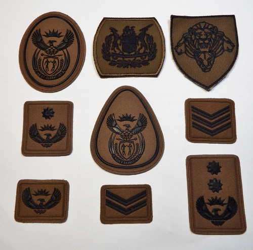 Lot of 9 SA Army rank badges