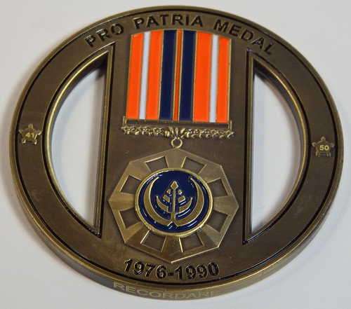 SADF Pro Patria medal 1976-1990 commemorative medallion - # 41 of 50