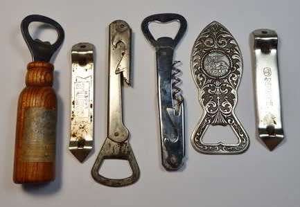 Lot of 6 different bottle openers - All vintage
