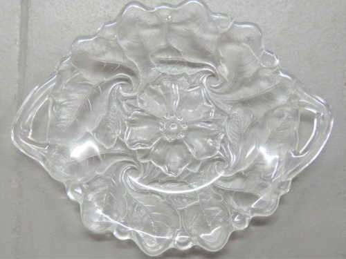 Vintage glass snack platter - 30 cm