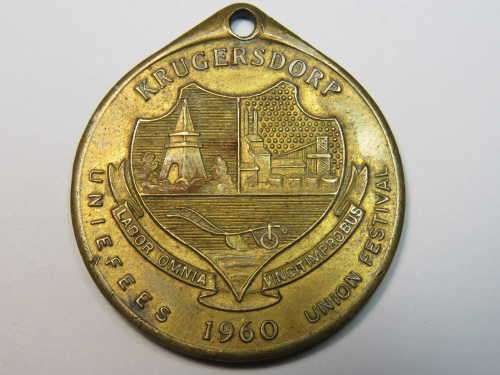 1960 Krugersdorp Union Festival medallion