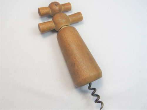Vintage wooden corkscrew