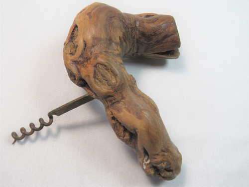 Vintage driftwood corkscrew as per photo