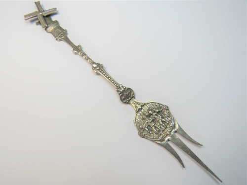 Vintage Herman Hooikaas  Dutch silverplated pickle fork