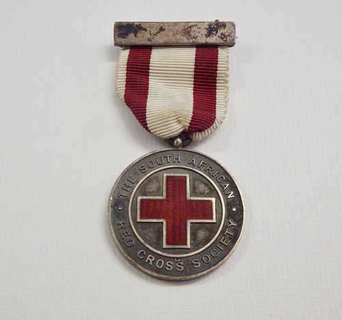 South Africa Red Cross Society medal in sterling silver - Proficiency medallion