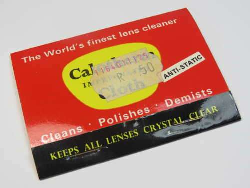 Calotherm Impregnated cloth - `The world`s finest lens cleaner`