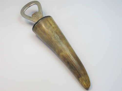 Vintage deer horn bottle opener - Some rust