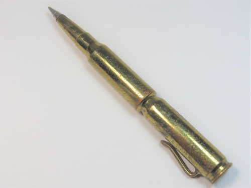 Vintage trench art pen made of bullet casings