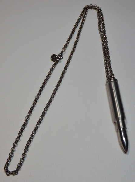 Silver bullet necklace (Not silver)
