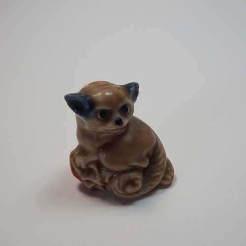 Bush Baby whimsie - Red Rose tea - Tiny chip on right ear