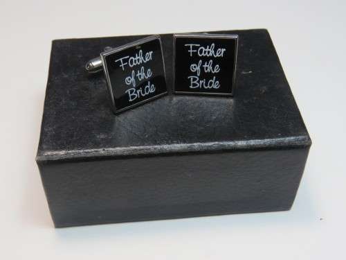 Pair of cufflinks `Father of the bride`