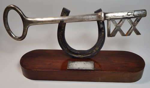 Vintage 21st Anniversary good luck key trophy