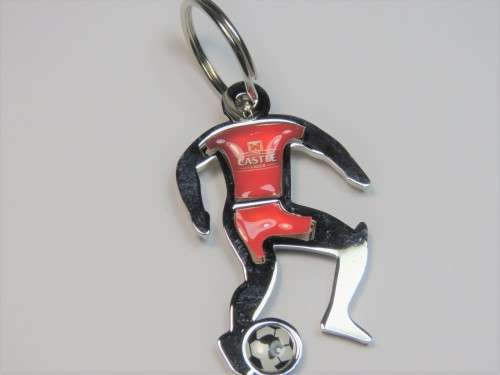 Castle Lager soccer fan keyring