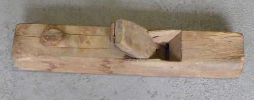 Antique wooden wood planer - Handle broken - 7 x 42 cm