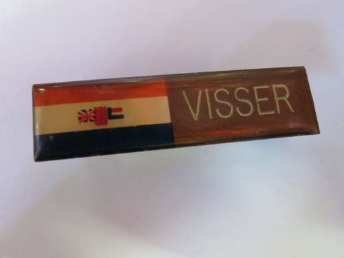 SADF name tag - Visser