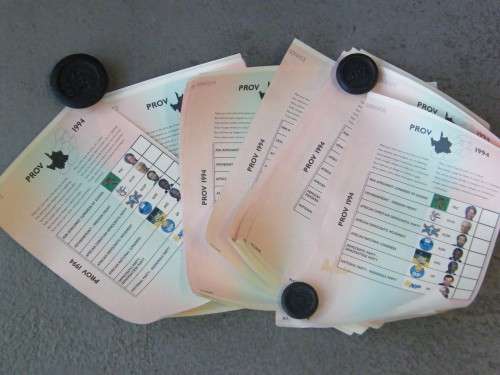 Lot of 21 1994 South Africa ballot papers - Provincial Northern Cape - Size: 31cm x 20cm
