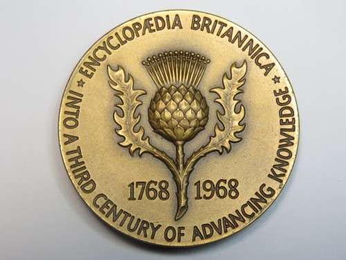 1968 Encyclopedia Britannica Bicentennial medal - 1768-1968