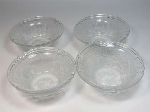 Lot of 4 glass pudding bowls