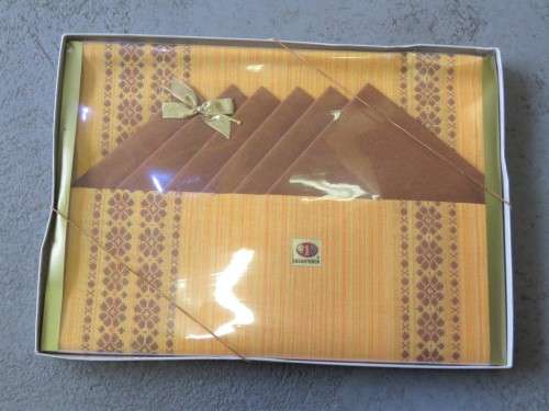 Vintage Indanthren tablecloth with 6 matching napkins