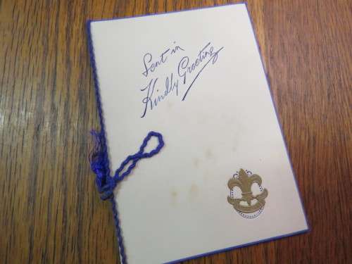 1930 Boy Scouts Christmas card - 23rd Dublin troop