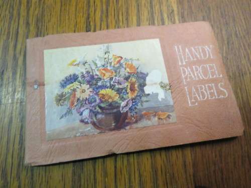Vintage book with handy parcel labels - Rarely seen