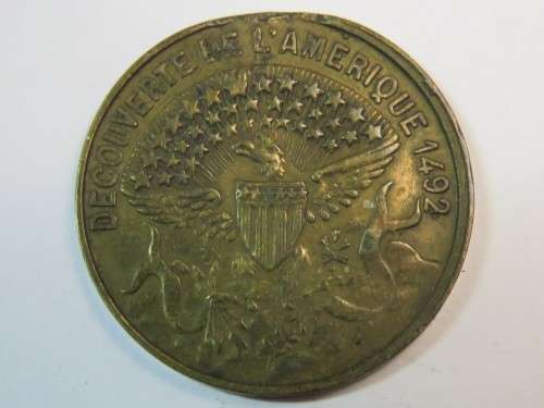 1435-1506 Christophe Columb medallion - decouverte de L`Amerique 1492