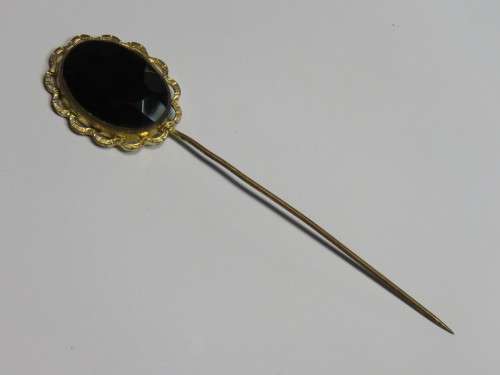 Vintage hat pin with red stone