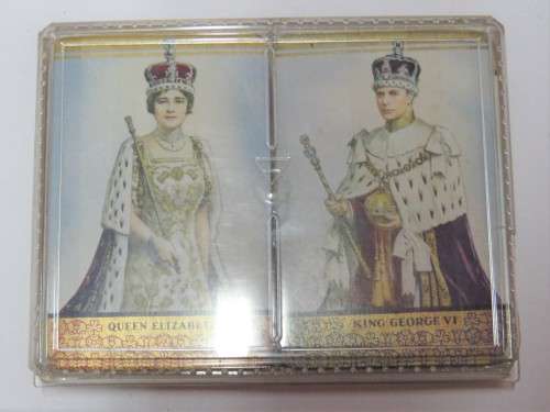 Vintage King George VI and Queen Elizabeth pack of cards