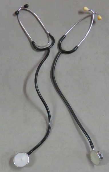 Lot of 2 vintage Stethoscopes - Littmann and supersonic - Both 58 cm long