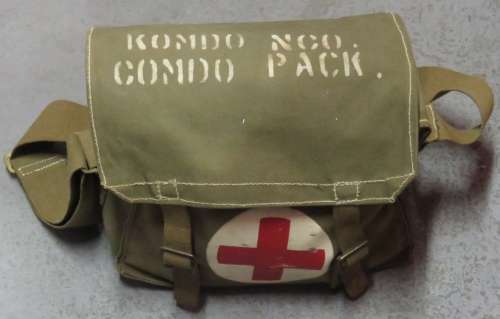 WW2 SA Union Defence Force Medical Commando Pack with original contents and water bottle