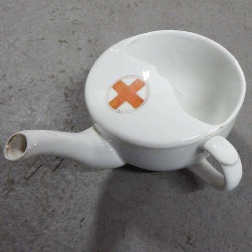 Vintage Red Cross hospital feeding cup