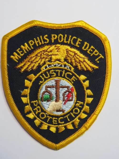 Memphis Police department justice and protection cloth badge