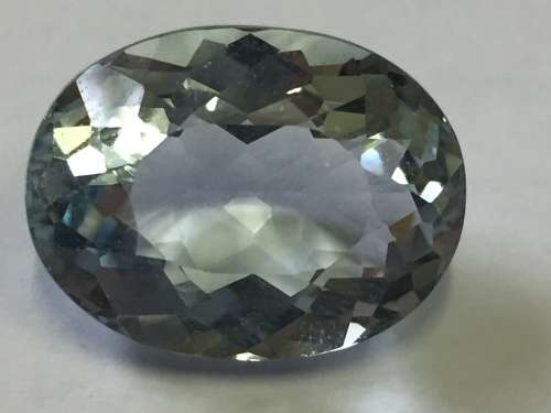 Scapolite of 17.47 carat - Oval light blue - With Gem Lab certificate