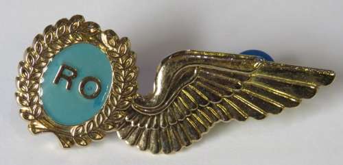 SA Air Force Radio Operator wing breast badge - Gold type