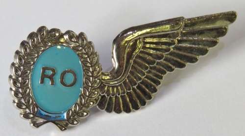 SA Air Force Radio Operator wing breast badge - Silver type