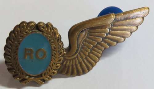 SA Air Force Radio Operator mess dress wing breast badge - Bronze type