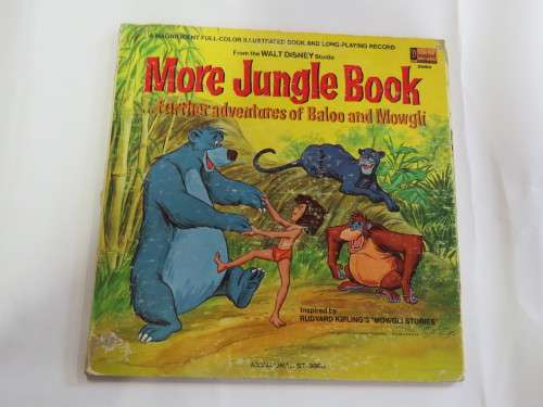 Walt Disney  -More Jungle Book (further adventures of Baloo and Mowgli) - Full colour book and LP